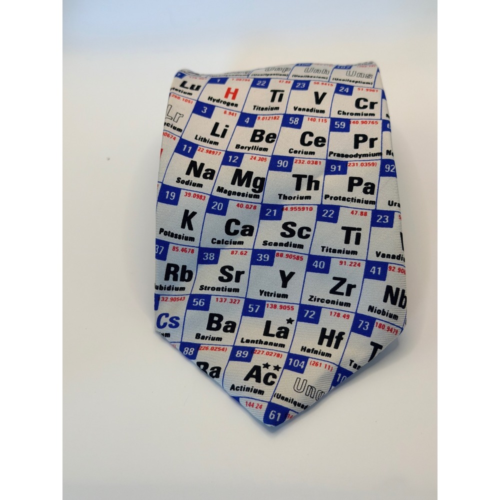 Signals Periodic Table of Elements Silk Tie Mens Science Chemistry STEM USA Made